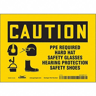 Safety Sign 5 inx7 in Vinyl