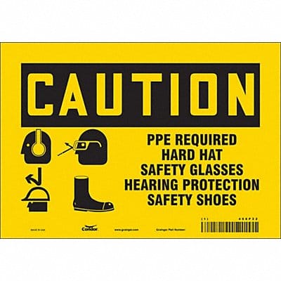 Safety Sign 7 inx10 in Vinyl