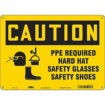 Safety Sign 10 inx14 in Polyethylene