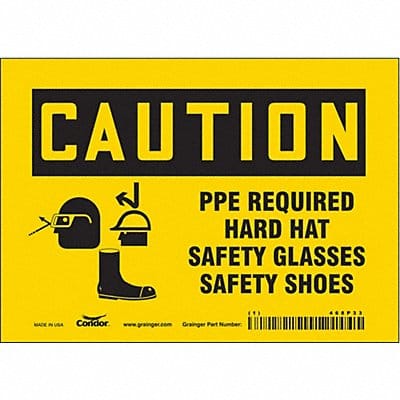 Safety Sign 5 in x 7 in Vinyl