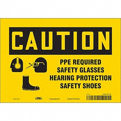 Safety Sign 7 inx10 in Vinyl