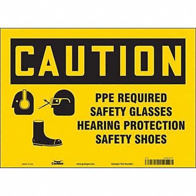 Safety Sign 10 inx14 in Vinyl