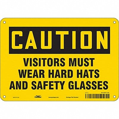 Safety Sign 7 in x 10 in Aluminum