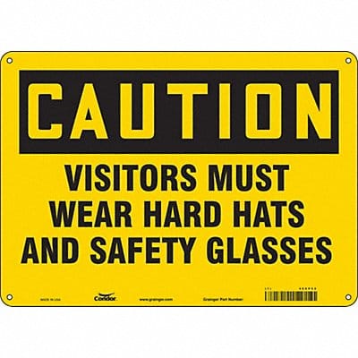 Safety Sign 10 inx14 in Polyethylene