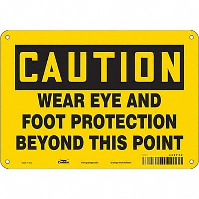 Safety Sign 7 in x 10 in Polyethylene