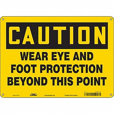 Safety Sign 10 inx14 in Polyethylene