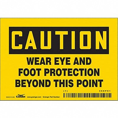 Safety Sign 3.5in x 5in Vinyl