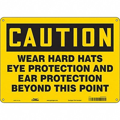 Safety Sign 10 in x 14 in Polyethylene