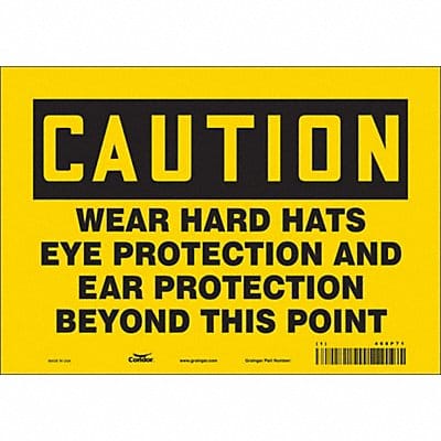 Safety Sign 7 in x 10 in Vinyl