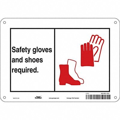 Safety Sign 7 in x 10 in Polyethylene