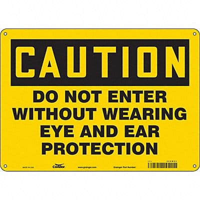 Safety Sign 10 in x 14 in Aluminum