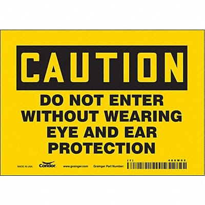 Safety Sign 5 in x 7 in Vinyl