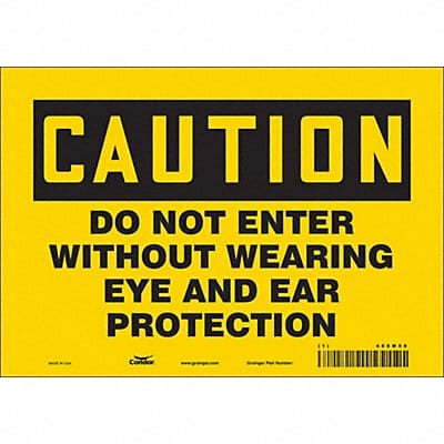 Safety Sign 7 in x 10 in Vinyl