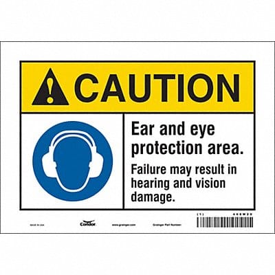 Safety Sign 7 inx10 in Vinyl