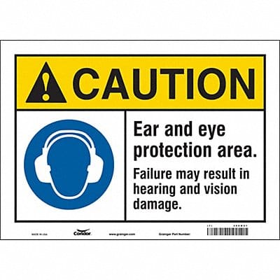 Safety Sign 10 inx14 in Vinyl