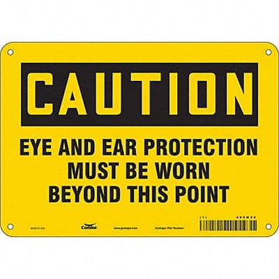 Safety Sign 7 in x 10 in Polyethylene