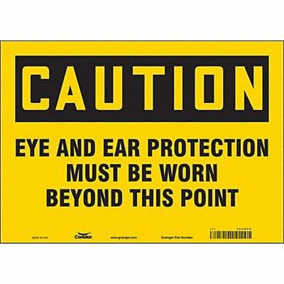 Safety Sign 10 inx14 in Vinyl