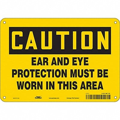 Safety Sign 7 in x 10 in Aluminum