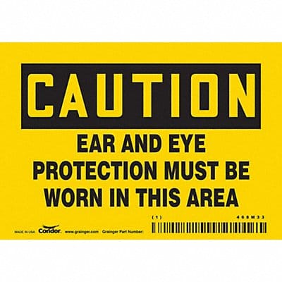 Safety Sign 3.5in x 5in Vinyl