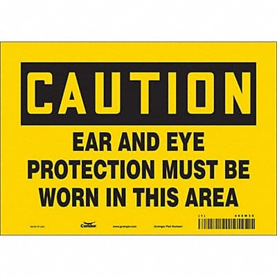 Safety Sign 7 in x 10 in Vinyl