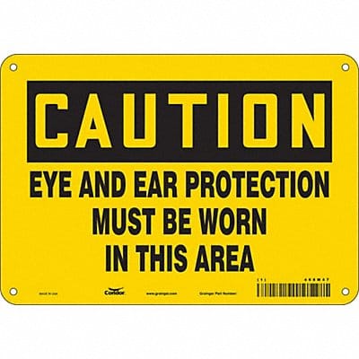 Safety Sign 7 in x 10 in Polyethylene