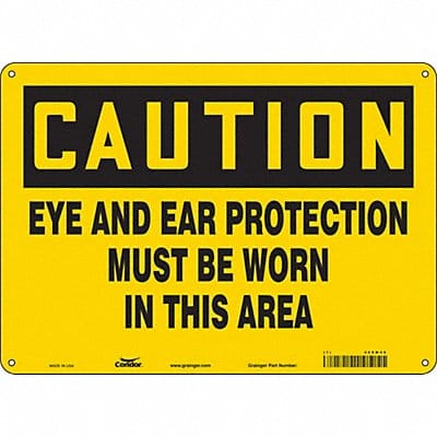 Safety Sign 10 in x 14 in Polyethylene