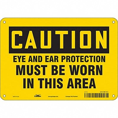 Safety Sign 7 in x 10 in Polyethylene