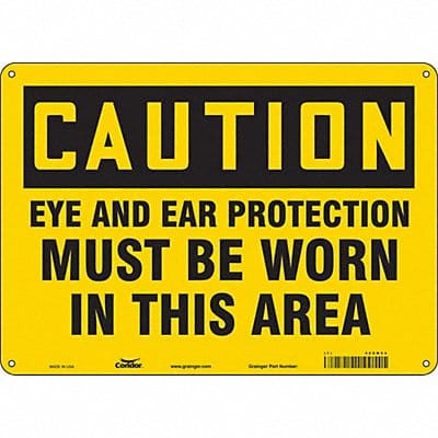 Safety Sign 10 in x 14 in Polyethylene