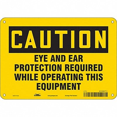 Safety Sign 7 in x 10 in Aluminum