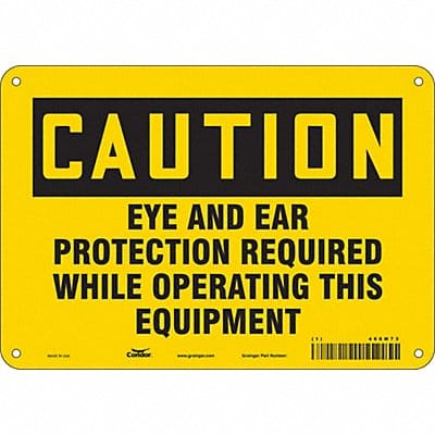 Safety Sign 7 in x 10 in Polyethylene