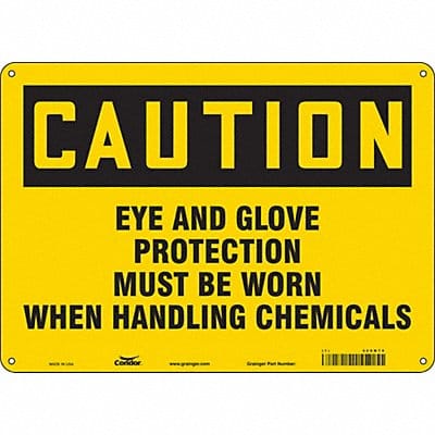 Safety Sign 10 in x 14 in Aluminum