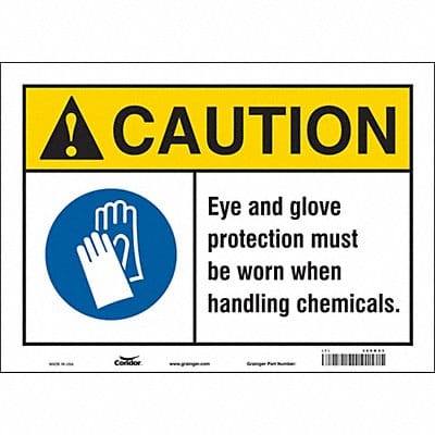 Safety Sign 10 in x 14 in Vinyl