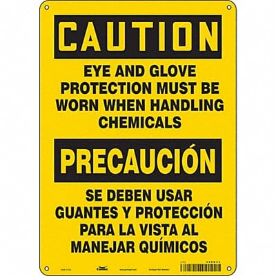 Safety Sign 14 in x 10 in Polyethylene