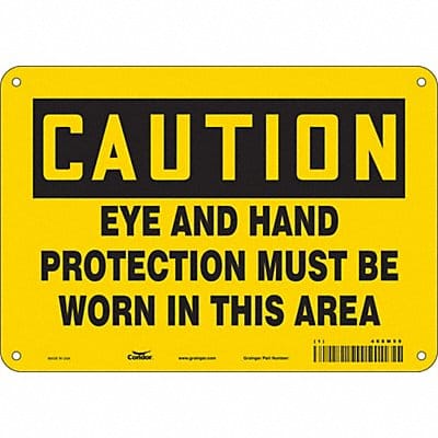 Safety Sign 7 inx10 in Polyethylene