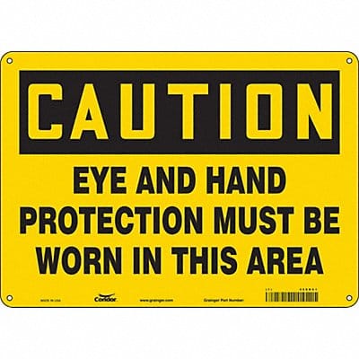 Safety Sign 10 in x 14 in Polyethylene