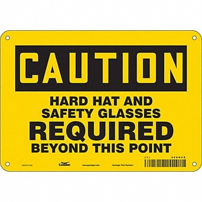 Safety Sign 7 in x 10 in Aluminum