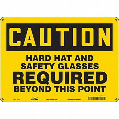 Safety Sign 10 inx14 in Polyethylene