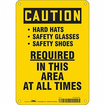 Safety Sign 10 inx7 in Aluminum