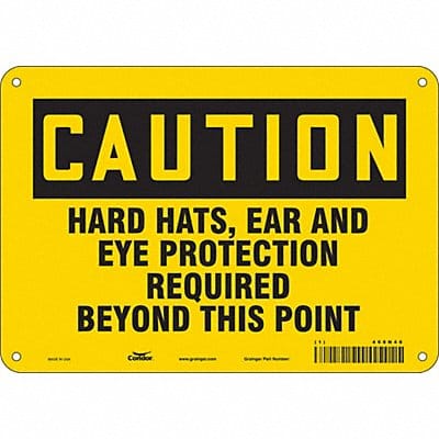 Safety Sign 7 in x 10 in Polyethylene