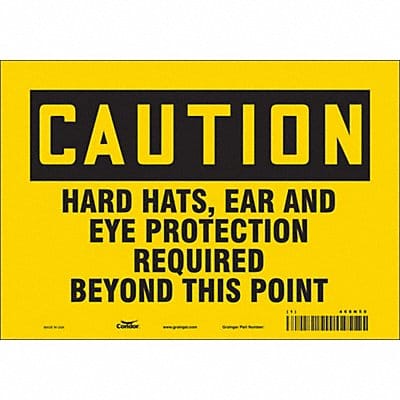 Safety Sign 7 inx10 in Vinyl