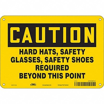 Safety Sign 7 inx10 in Polyethylene