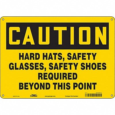 Safety Sign 10 inx14 in Polyethylene