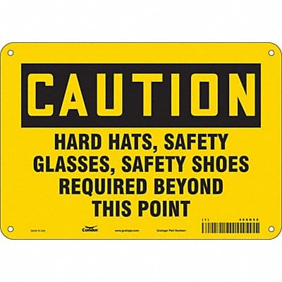 Safety Sign 7 in x 10 in Polyethylene