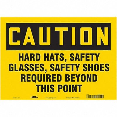 Safety Sign 10 inx14 in Vinyl