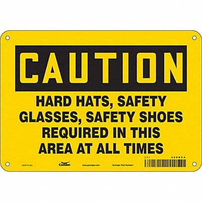 Safety Sign 7 in x 10 in Aluminum