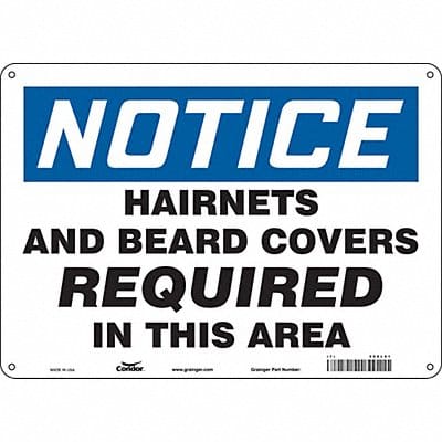 Safety Sign 10 in x 14 in Polyethylene