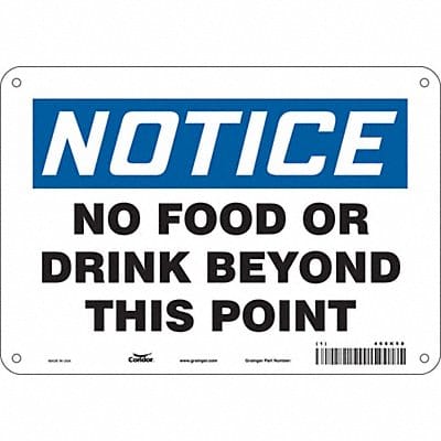 Safety Sign 7 in x 10 in Aluminum