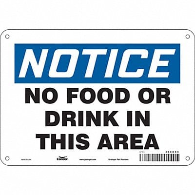 Safety Sign 7 in x 10 in Aluminum