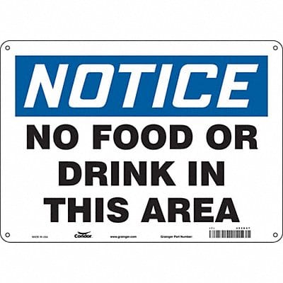 Safety Sign 10 in x 14 in Aluminum