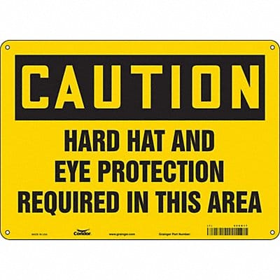 Safety Sign 10 in x 14 in Polyethylene